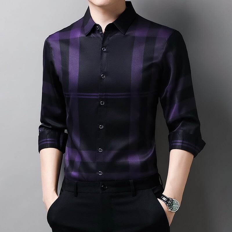 Camisa de seda elegante para hombre