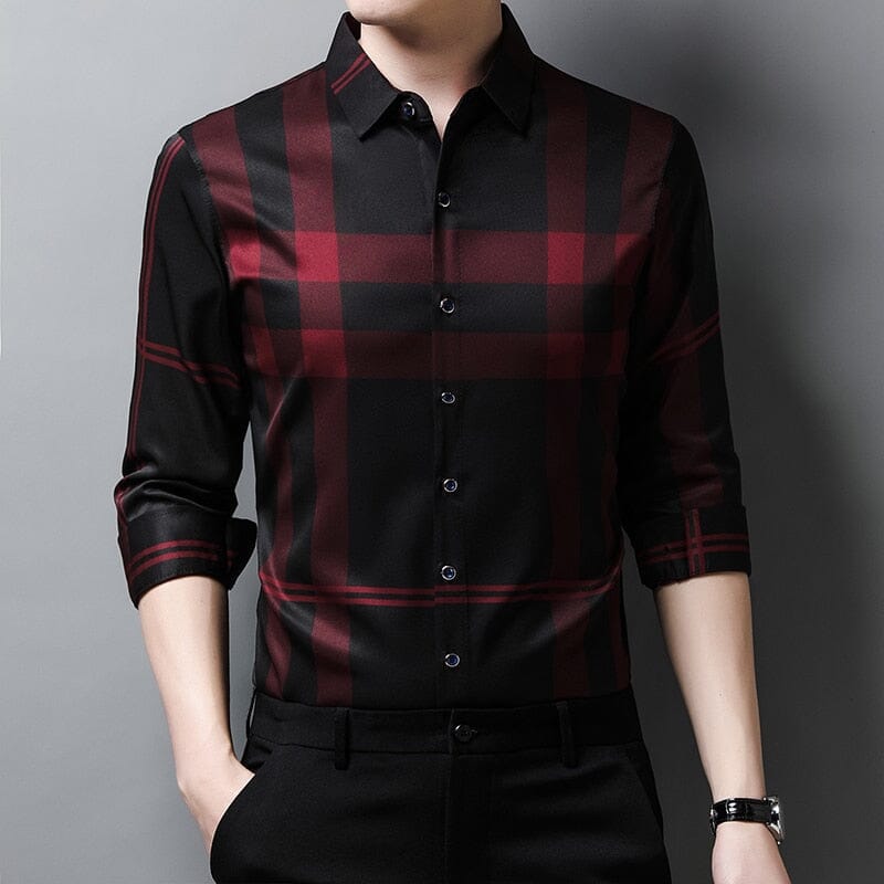 Camisa de seda elegante para hombre