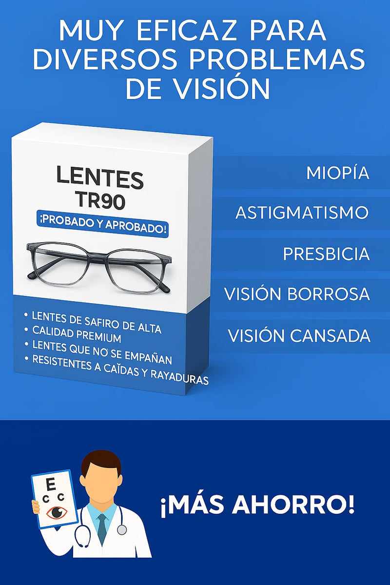 Lentes TR90 – ¡COMPRA 1 Y LLEVA 2 [OFERTA RELÁMPAGO]!